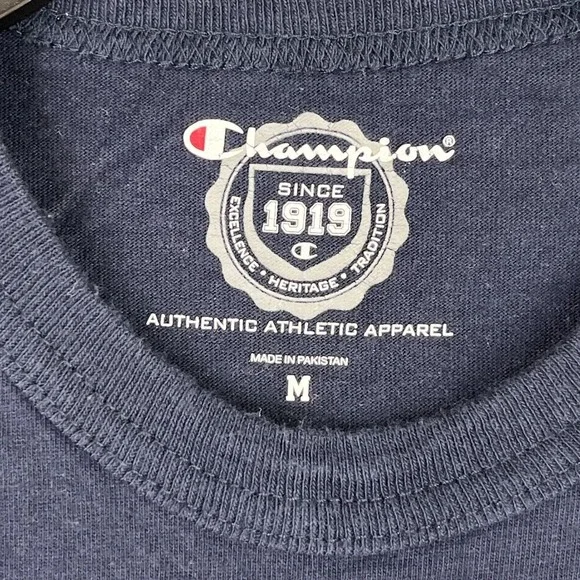 Air Force Langley AFB‎ Shirt Mens Medium Blue Champion Military PFU Athletics - Picture 2 of 7